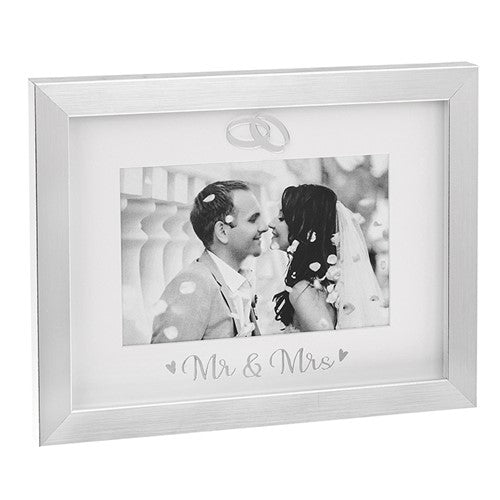 Rama foto argintie cadou cuplu Mr&Mrs - 290327