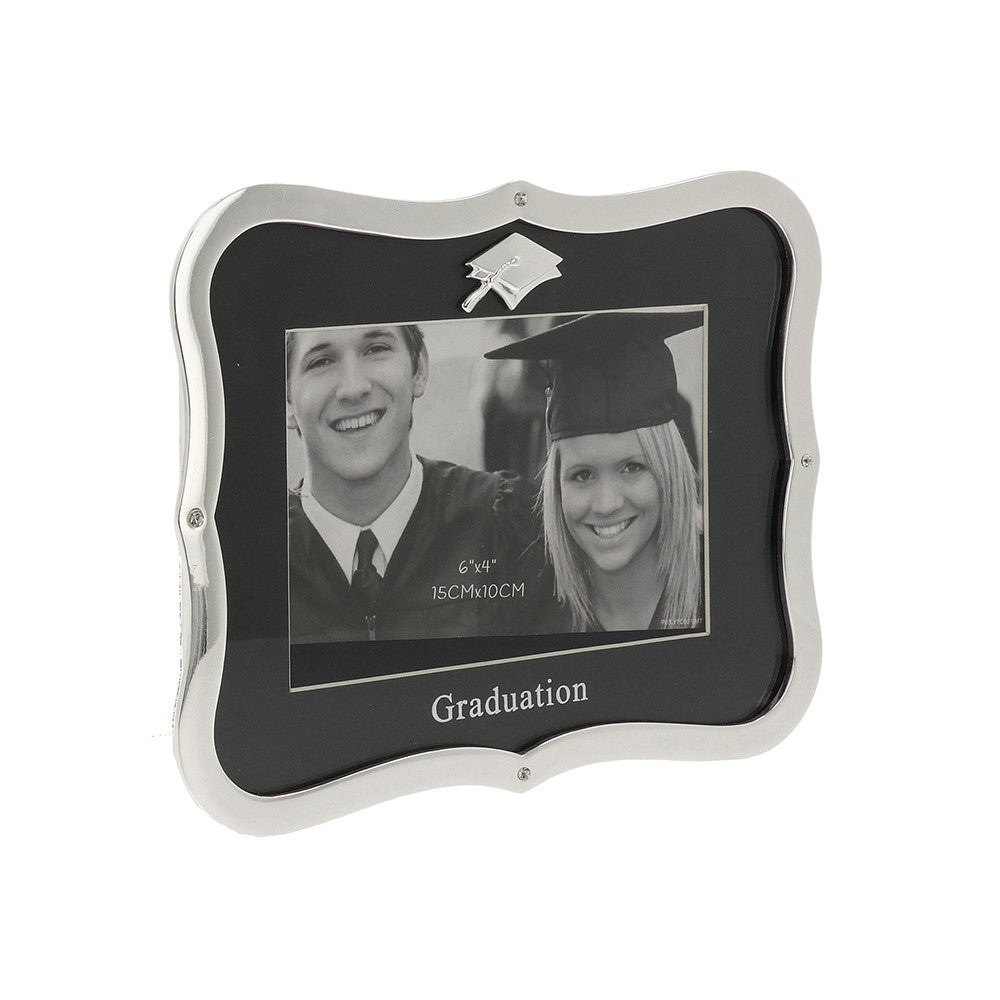 Rama foto argintata cu margini acolada Graduation - 340159
