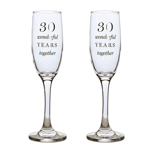 Pahare sampanie aniversare 30 ani casatorie - AM25830