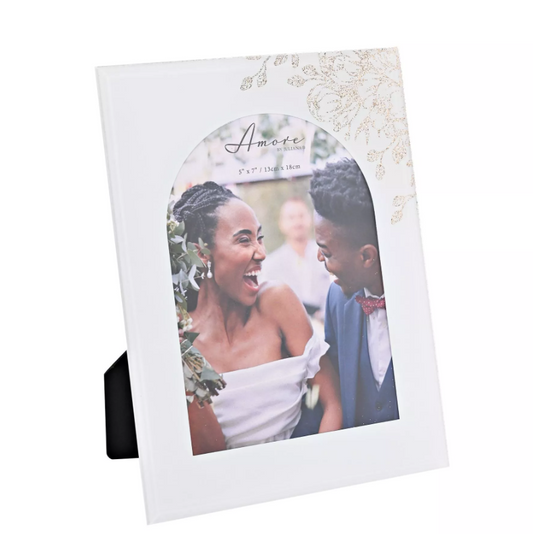 Rama Foto "Floral Arch" din sticlă alba - AM26257