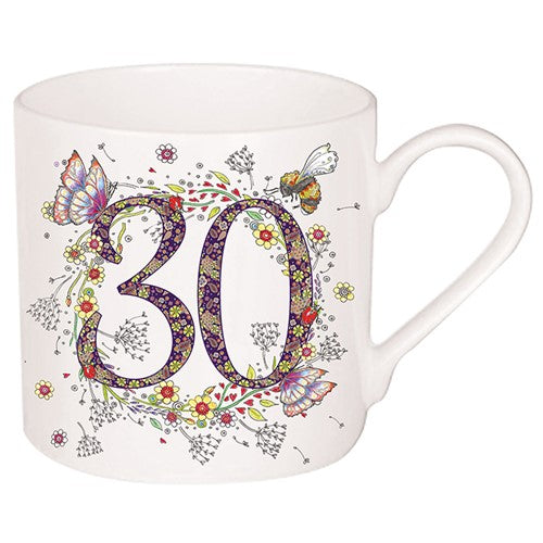 Cana cu floricele cadou zi nastere 30 ani - DL010