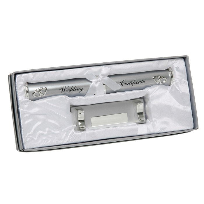 SUPORT ARGINTAT CERTIFICAT CASATORIE - DS1701 - Cadouri Superbe