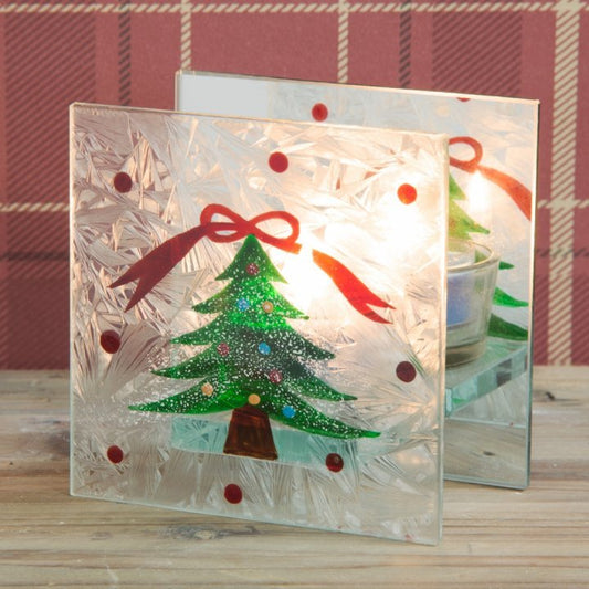 SUPORT LUMANARE CU BRAD DE CRACIUN - DSXM4472 - Cadouri Superbe