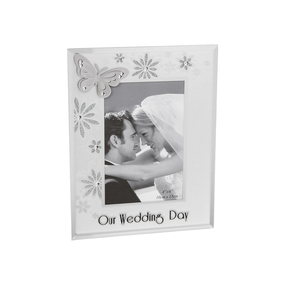 Rama foto cu fluturi Wedding Day - 55094 - Cadouri Superbe