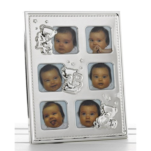 Rama foto argintata pentru 6 fotografii - 51306 - Cadouri Superbe
