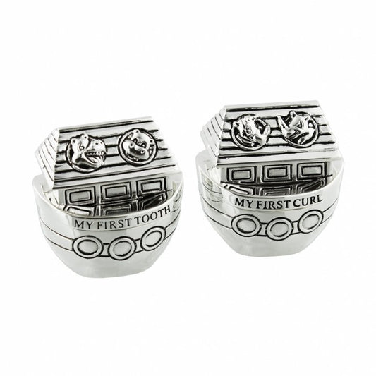 SET ARGINTAT PRIMA SUVITA SI PRIMUL DINTISOR "ARCA LUI NOE" - DSCG406 - Cadouri Superbe