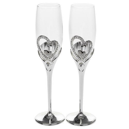 PAHARE ARGINTATE PENTRU MIRI - INIMA CU CRISTALE - DS514961 - Cadouri Superbe
