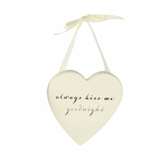 PLACUTA INIMIOARA CU MESAJ ALWAYS KISS ME GOODNIGHT - DSWG868 - Cadouri Superbe