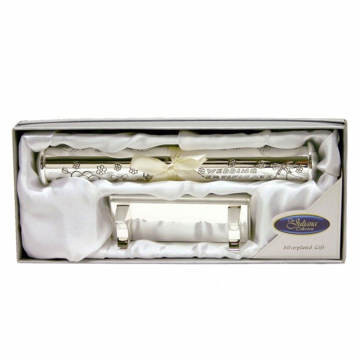 SUPORT ARGINTAT CERTIFICAT CASATORIE, CU STAND - DS8841C - Cadouri Superbe