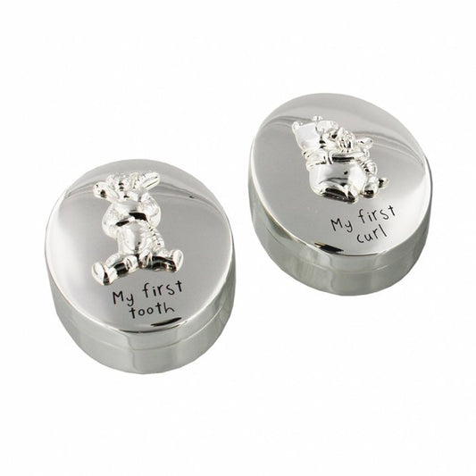 SET CUTIUTE ARGINTATE, PRIMA SUVITA SI DINTISOR "WINNIE POOH" - DSDI127 - Cadouri Superbe