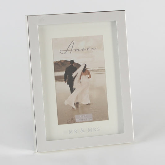 RAMA FOTO ARGINTATA "MR & MRS" (10 CM X 15 CM) - DSWG854 - Cadouri Superbe
