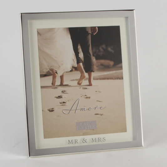 RAMA FOTO ARGINTATA "MR & MRS" (20 CM X 25 CM) - DSWG856 - Cadouri Superbe