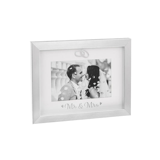 Rama foto argintie cadou cuplu Mr&Mrs - 290327