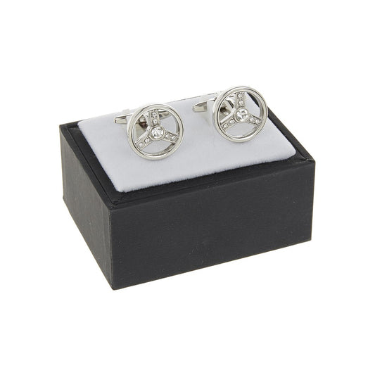 Butoni argintati Volan - 54981 - Cadouri Superbe