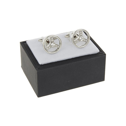 Butoni argintati Volan - 54981 - Cadouri Superbe