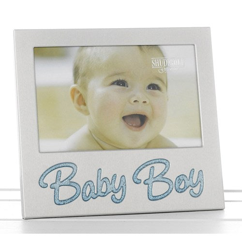 Rama foto cu sclipici bleu Baby Boy - 73780 - Cadouri Superbe