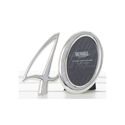 Rama foto 40 argintata cu cristale - 78040 - Cadouri Superbe