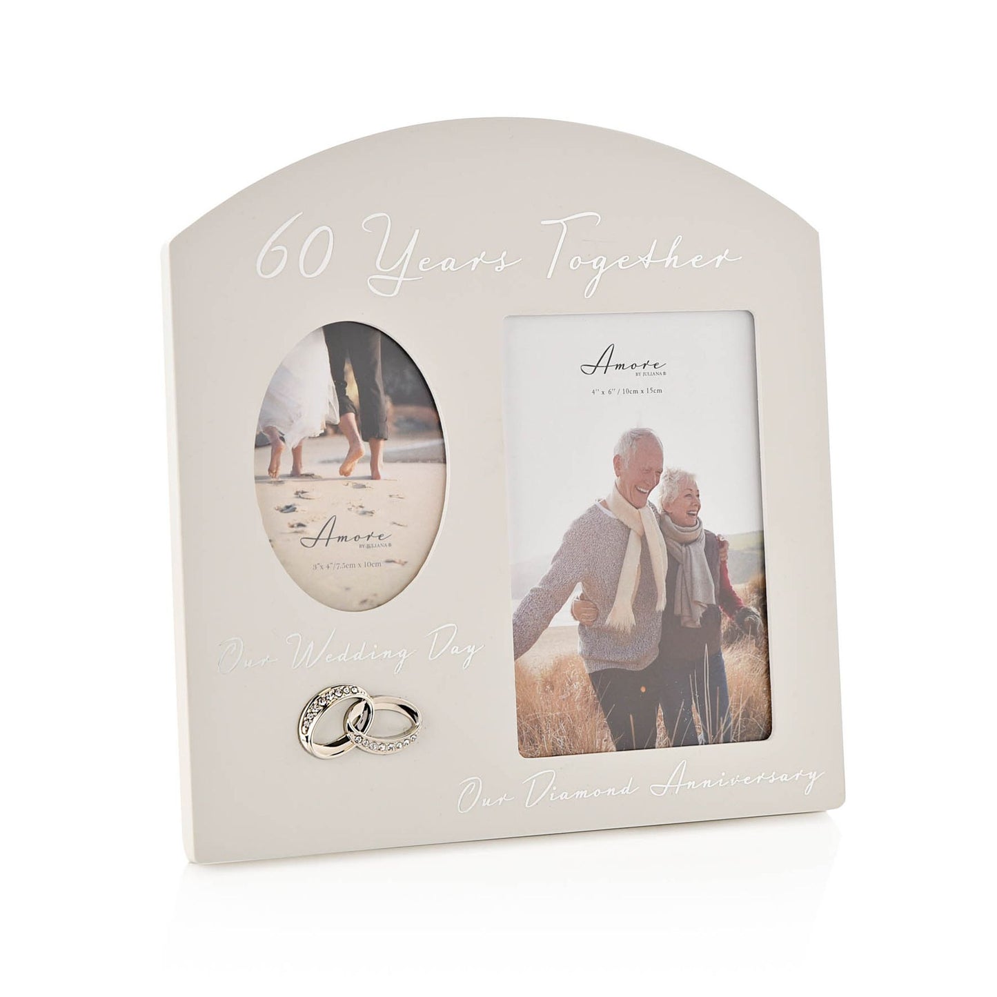 Rama foto dubla cadou Nunta de Diamant - AM22860 - Cadouri Superbe