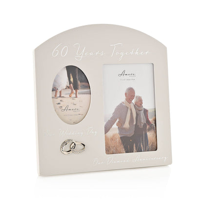 Rama foto dubla cadou Nunta de Diamant - AM22860 - Cadouri Superbe