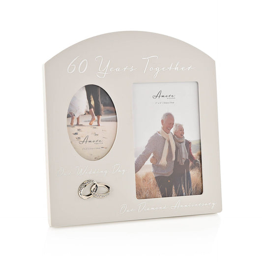 Rama foto dubla cadou Nunta de Diamant - AM22860 - Cadouri Superbe