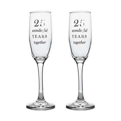 Pahare sampanie aniversare 25 ani casatorie - AM25825