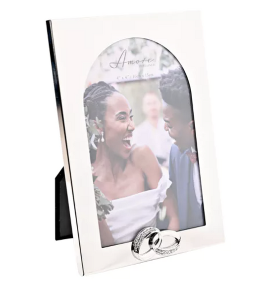 Rama foto argintata model cu arcada - AM26646