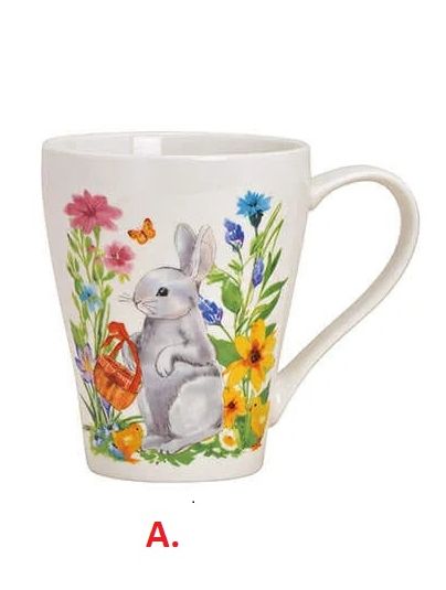 Cana cu Iepuraș - Decor de Paște, Cadou Special pentru Sărbători, din ceramica