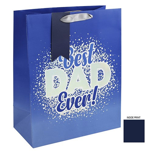Punga cadou Best Dad Ever! (L), argintat