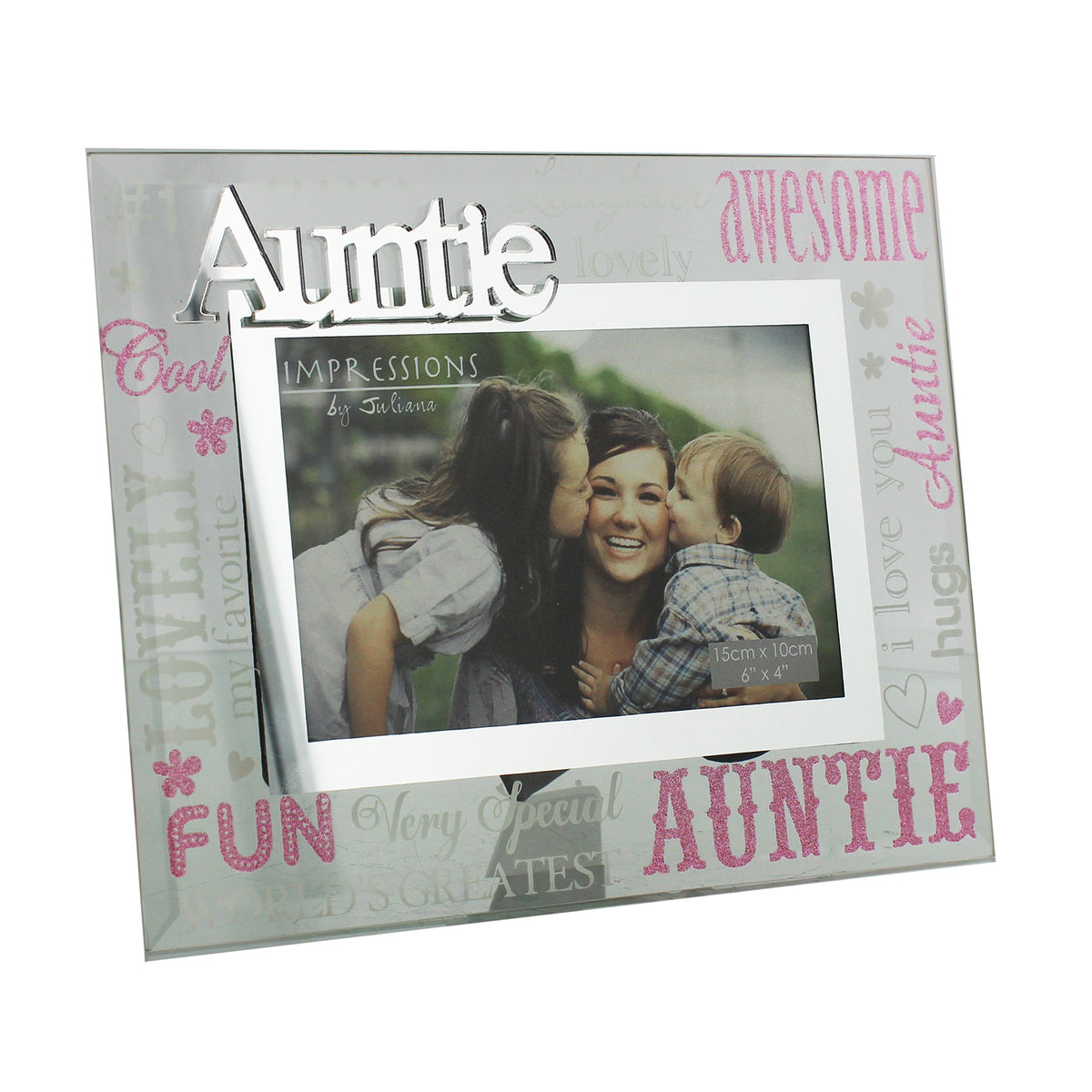 Rama foto din sticla Auntie, argintat