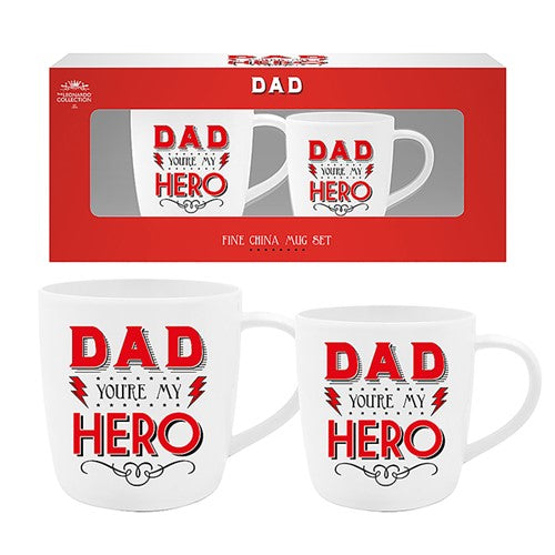 Set 2 Căni "Dad You're My Hero" - Cadoul Perfect pentru Eroul Tău, cadou craciun