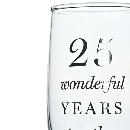 Pahare sampanie aniversare 25 ani casatorie - AM25825