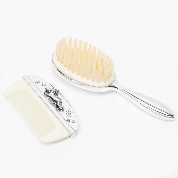 Perie si pieptan argintat cadou bebe - DGCG309