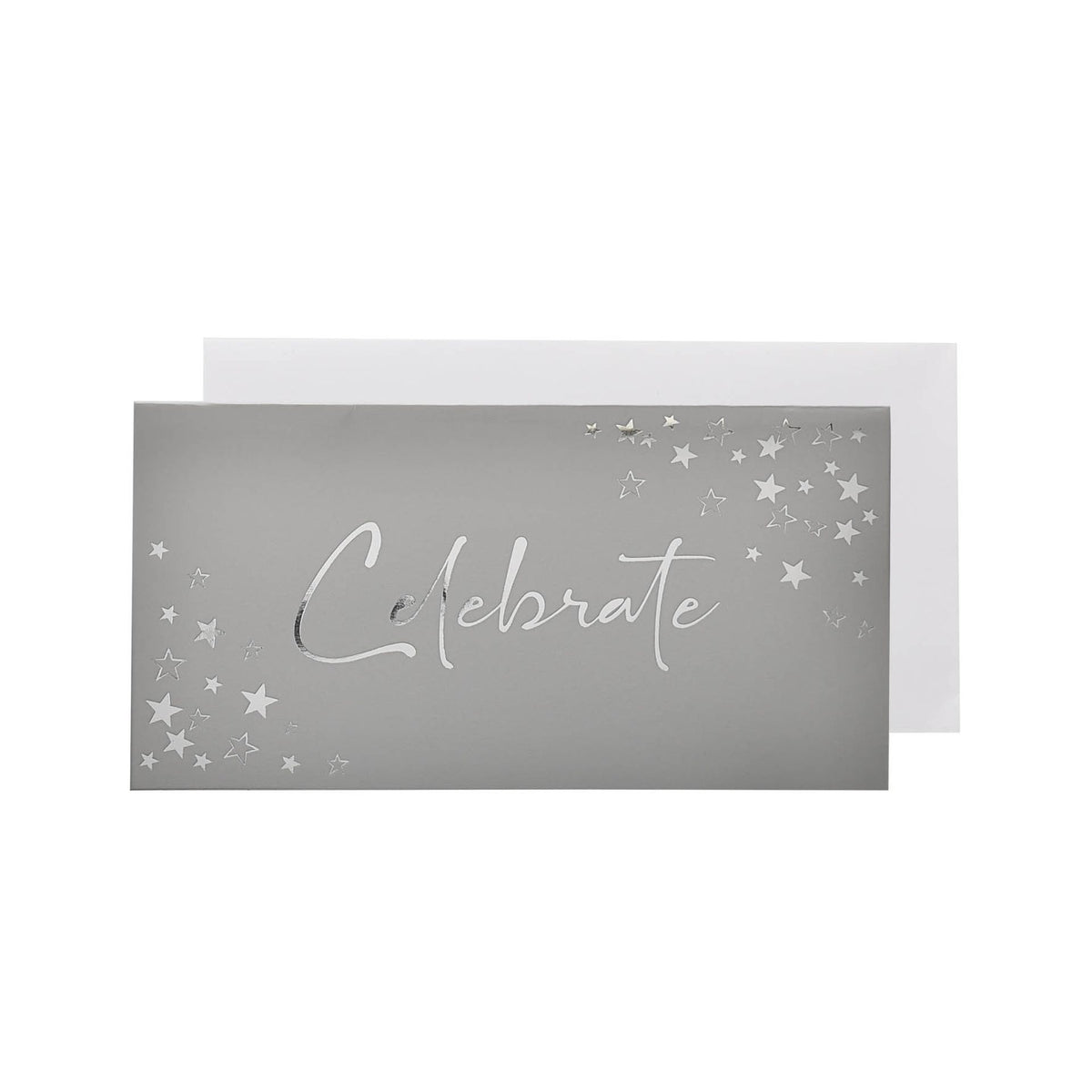 Plic pentru bani, vouchere sau bilete Celebrate, argintat, cadou majorat