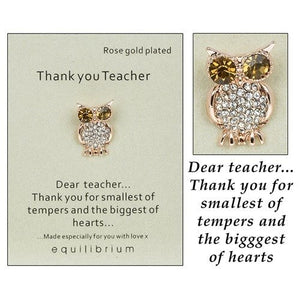 Brosa cu pin, placata cu aur roz, Teacher - 59601