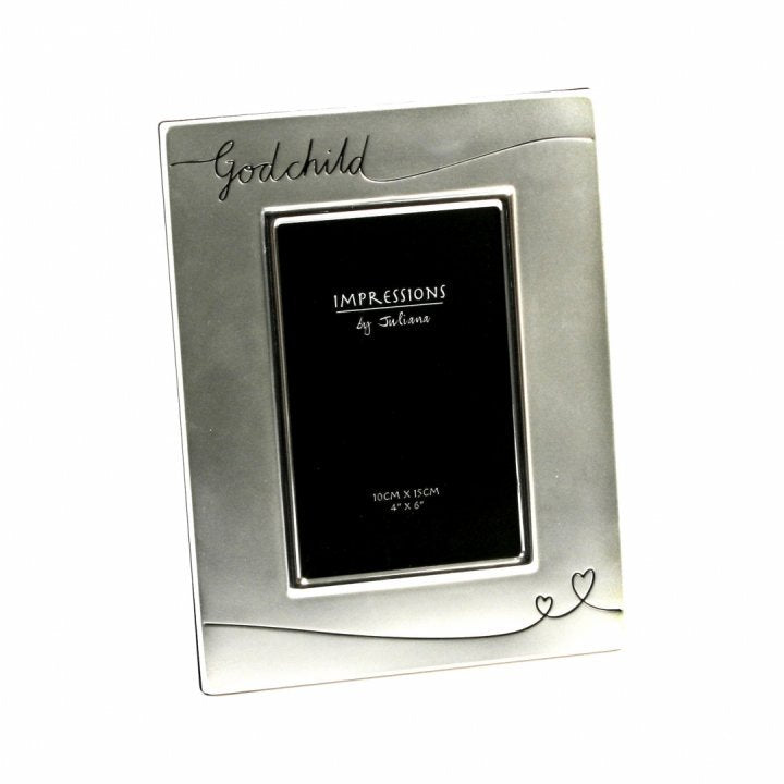 Rama foto argintata Godchild, argintat, cadou botez