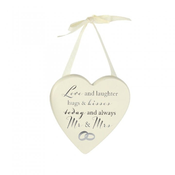 Placuta inimioara Love & Laughter, argintat, cadou nunta