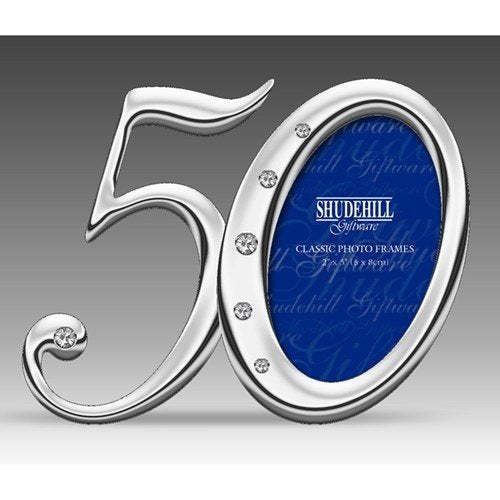 RAMA FOTO 50 ARGINTATA - CU CRISTALE - 78050 - Cadouri Superbe