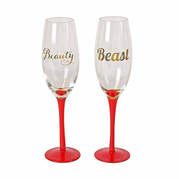 SET PAHARE SAMPANIE "BEAUTY & BEAST" - DS69149 - Cadouri Superbe