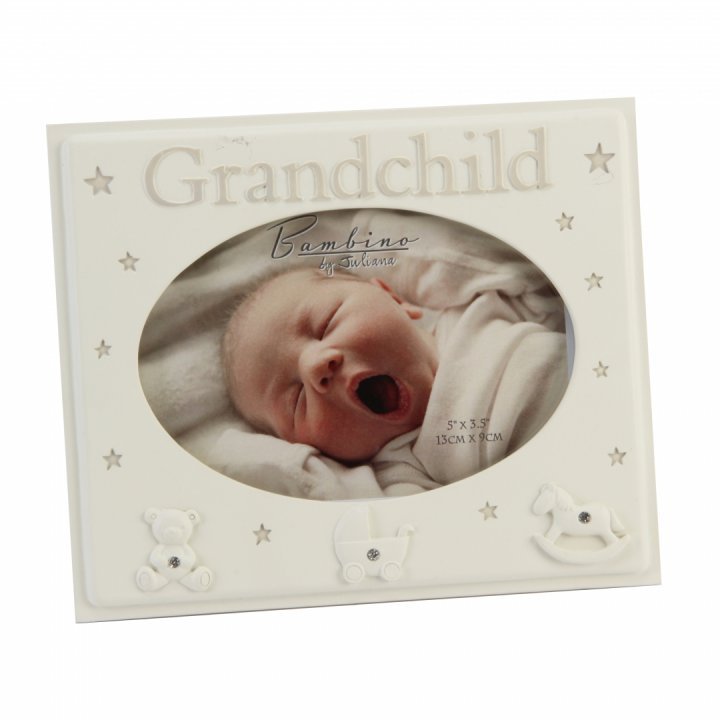 Rama foto Grandchild, cu cristale, cadou botez