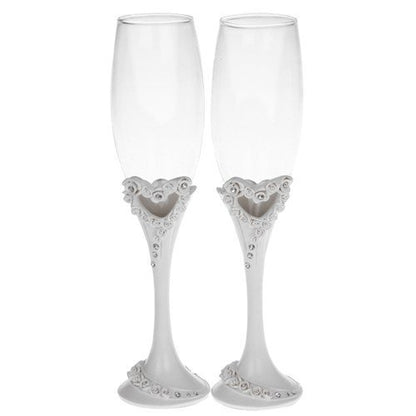 PAHARE MIRI - INIMA DIN TRANDAFIRI CU CRISTALE - DS353614 - Cadouri Superbe