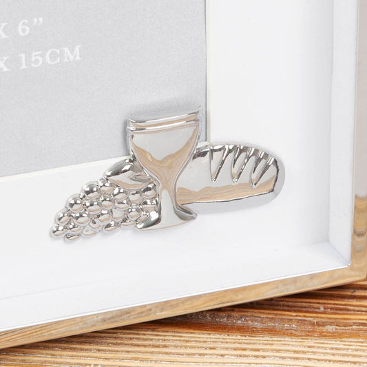 Rama foto argintata cadou Prima Comuniune - FH126COM - Cadouri Superbe