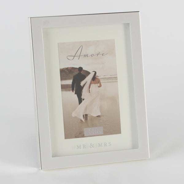 RAMA FOTO ARGINTATA "MR & MRS" (10 CM X 15 CM) - DSWG854 - Cadouri Superbe