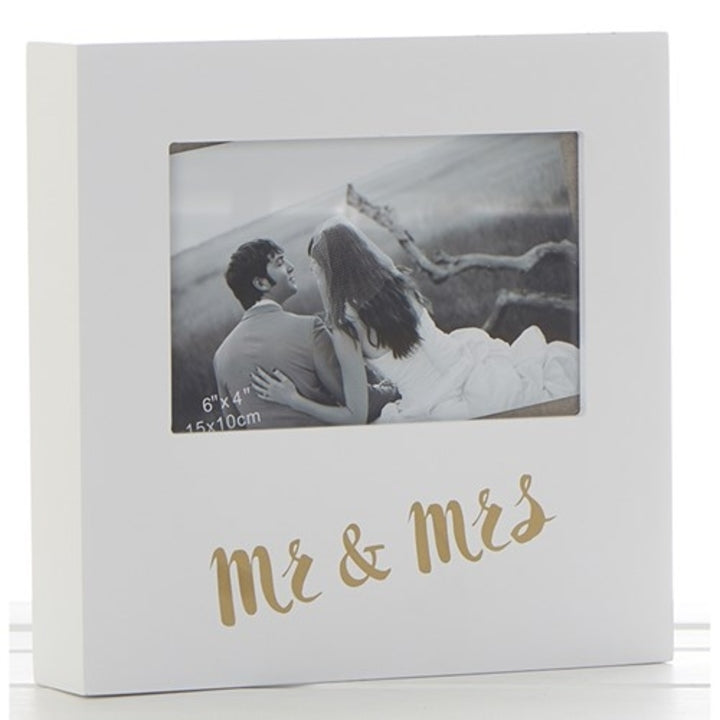Rama foto Mr&Mrs cu auriu, cadou nunta