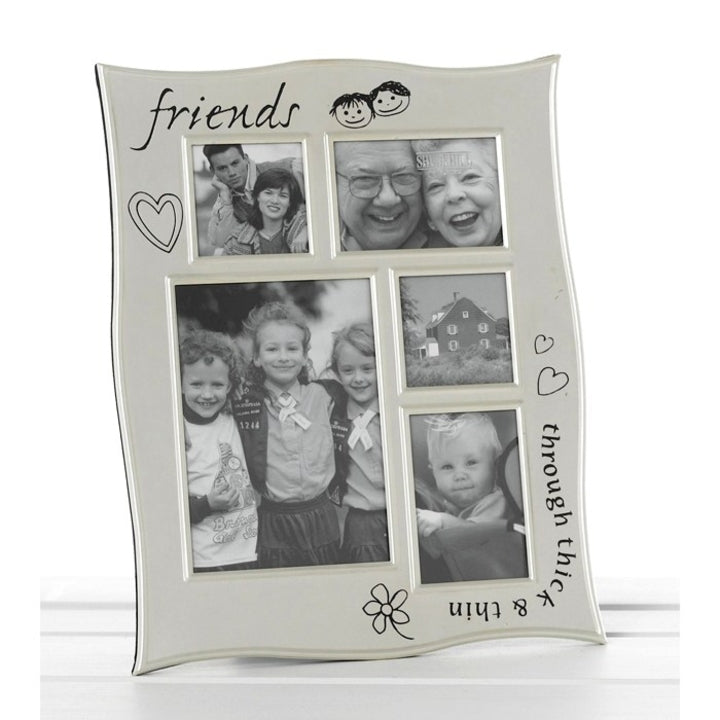 Rama foto 4 poze Friends, argintat