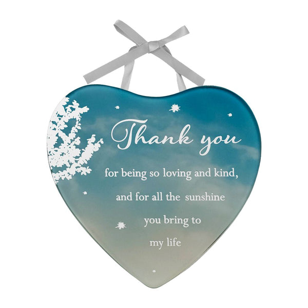 Placuta inima din sticla Thank You - DGRF142